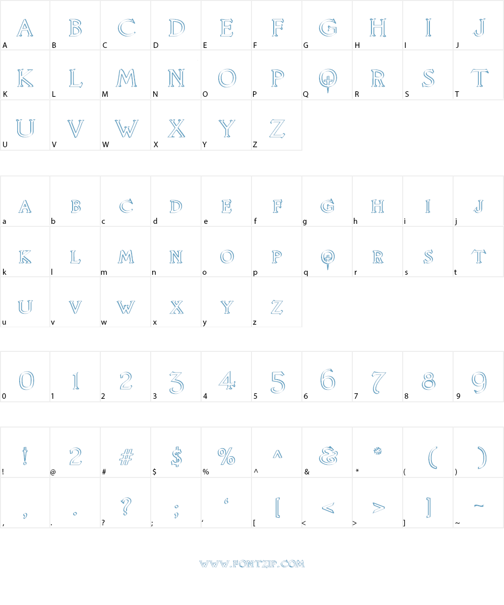 Knights Quest Font Character